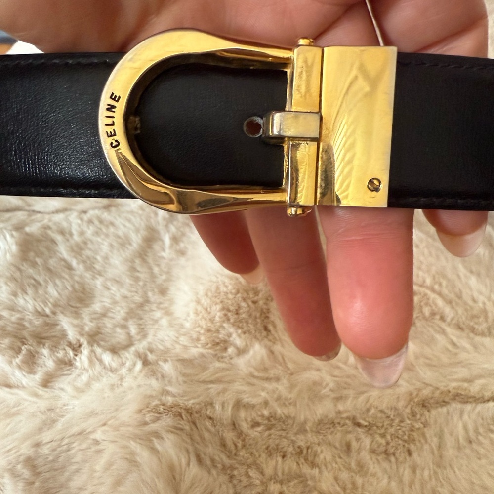 Celine Black and Gold Women's Belt